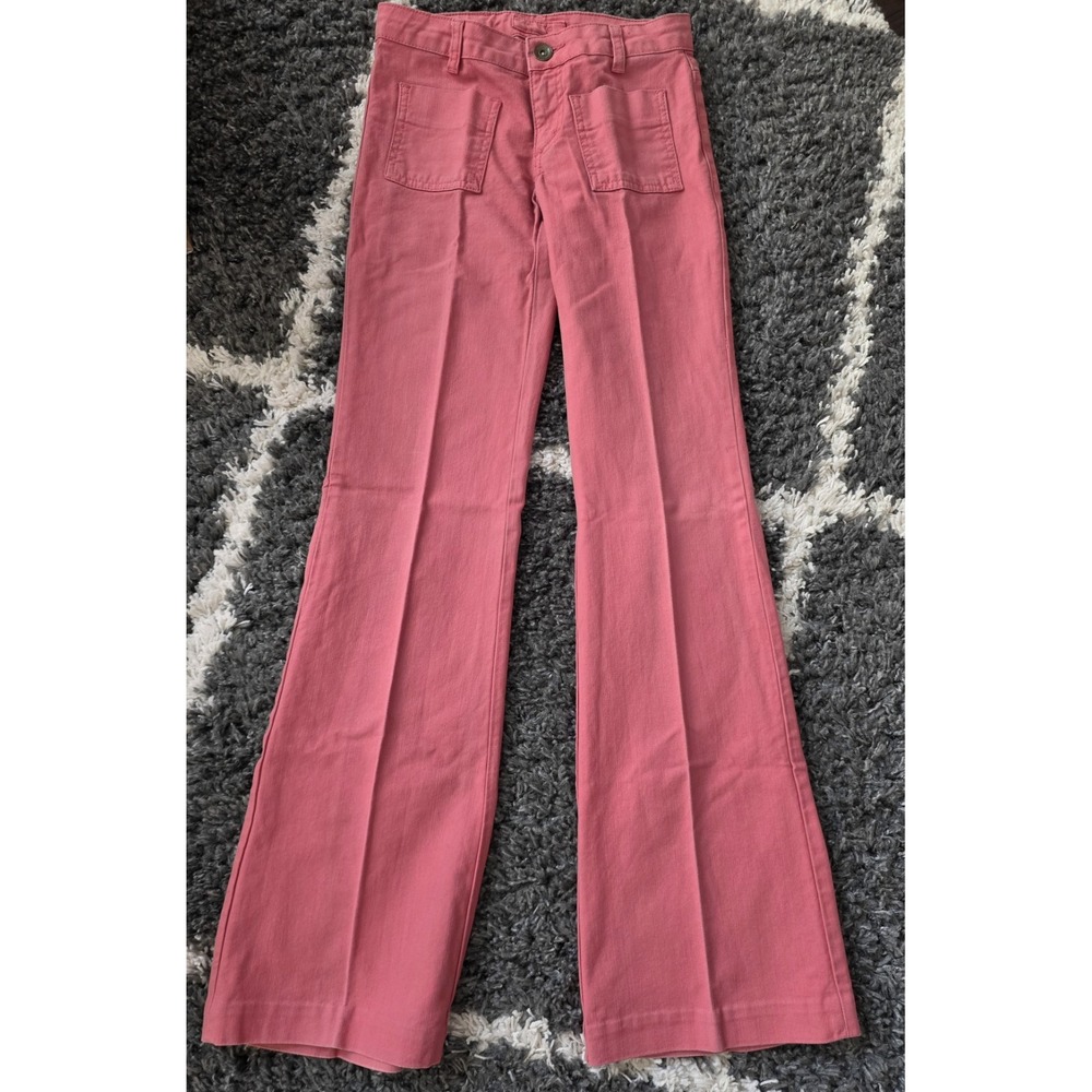 Maje Women's Pink  Wide-leg Denim Jeans  Size 25